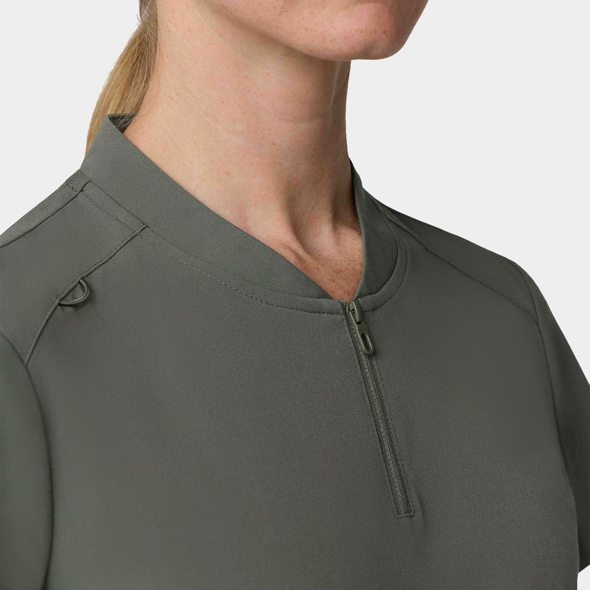 Women's 2-Pocket 1/4-Zip Scrub Top