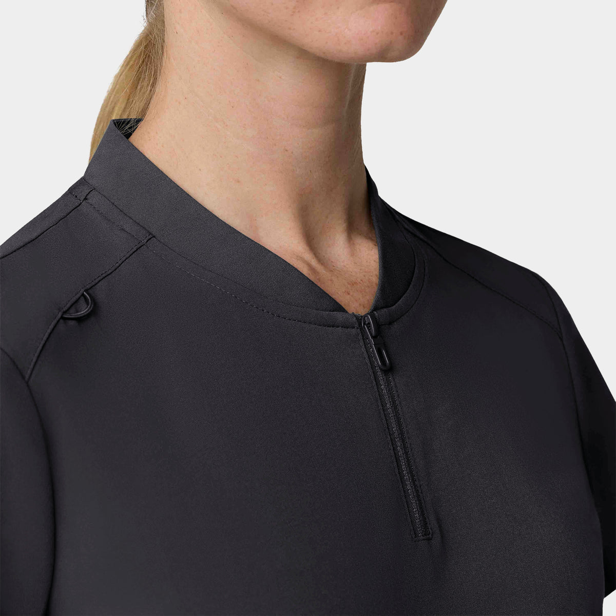Women's 2-Pocket 1/4-Zip Scrub Top