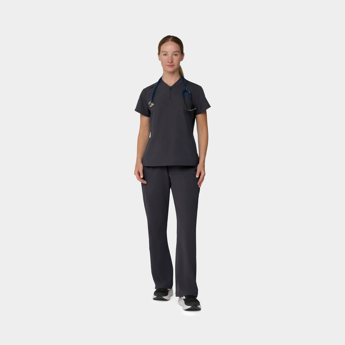Women's 2-Pocket 1/4-Zip Scrub Top