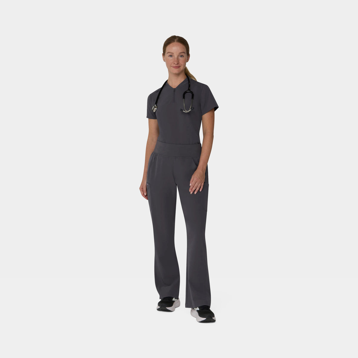 Women's 2-Pocket 1/4-Zip Scrub Top