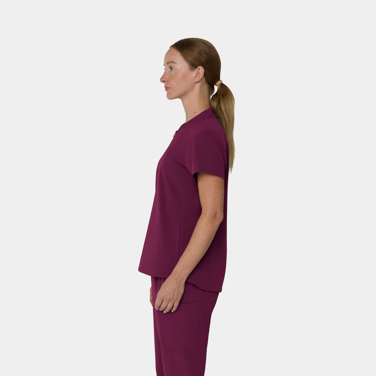 Women's 2-Pocket 1/4-Zip Scrub Top