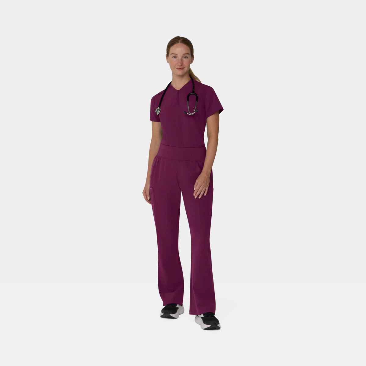 Women's 2-Pocket 1/4-Zip Scrub Top