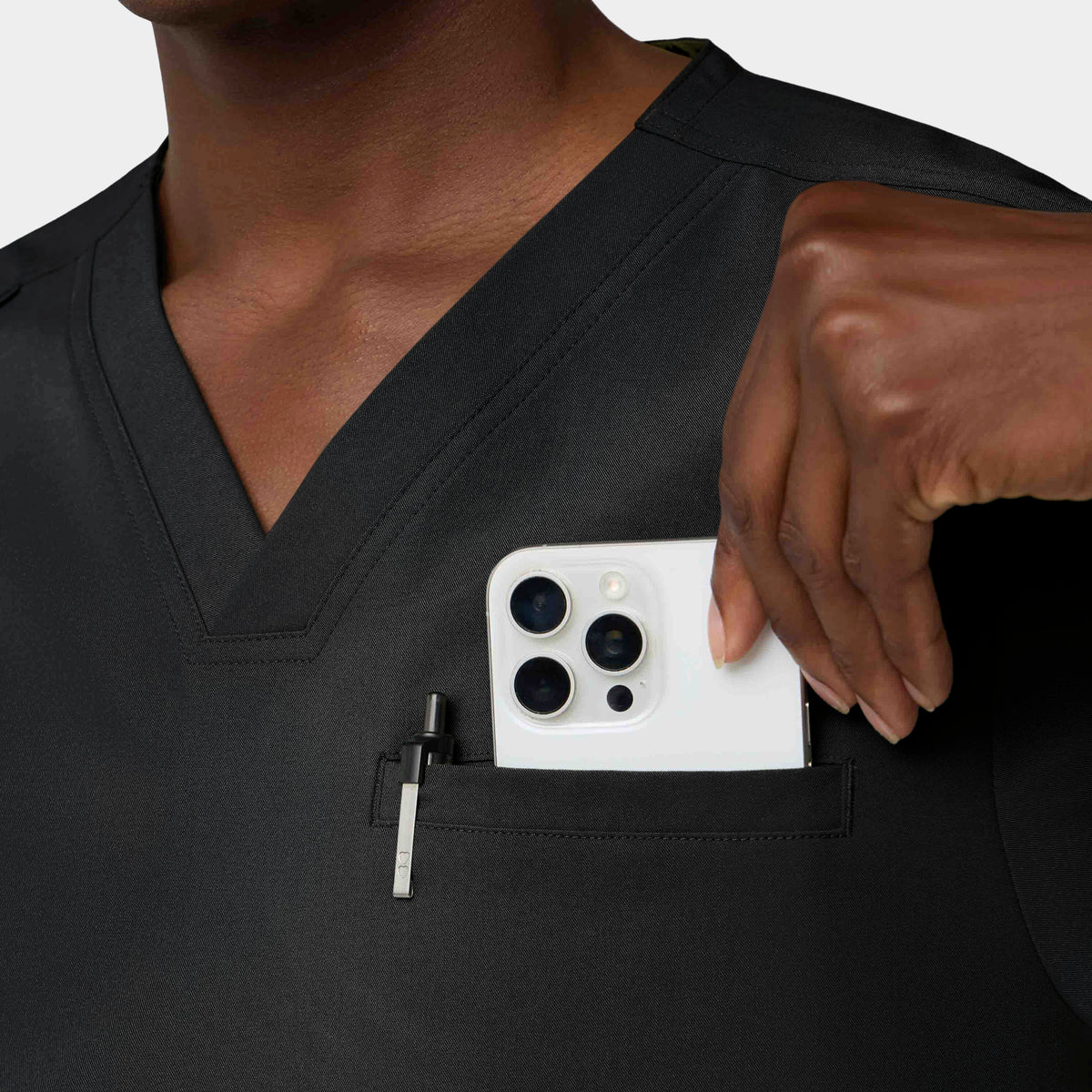 Men's 3-Pocket V-Neck Scrub Top