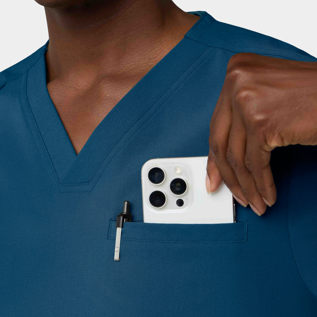 Men's 3-Pocket V-Neck Scrub Top