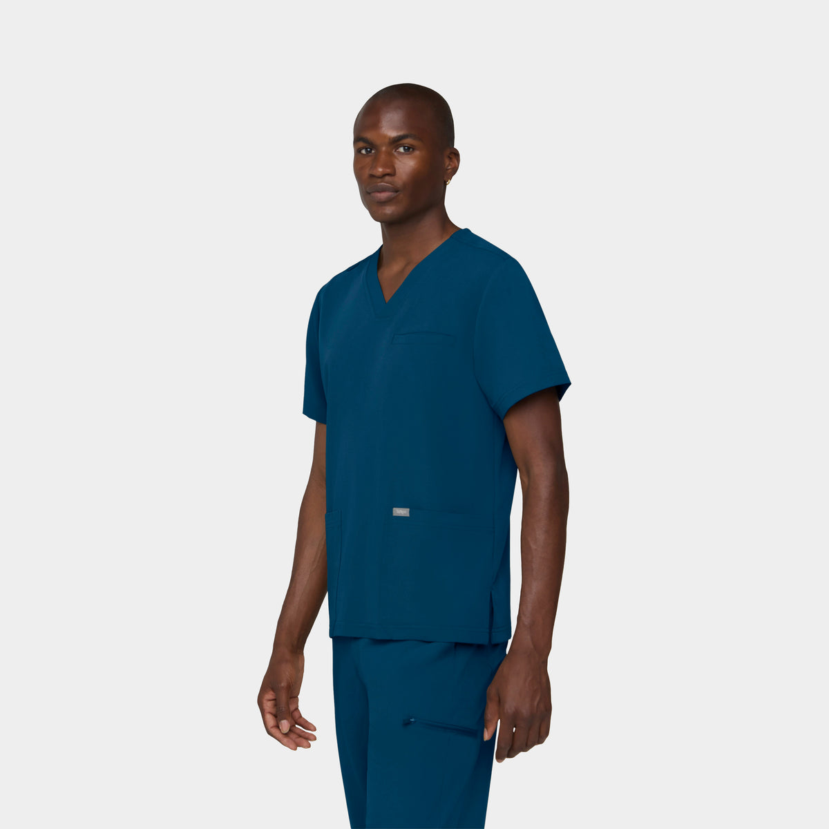 Men's 3-Pocket V-Neck Scrub Top