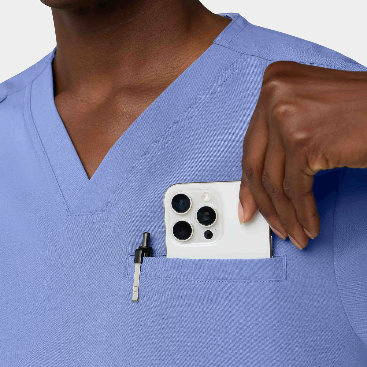 Men's 3-Pocket V-Neck Scrub Top