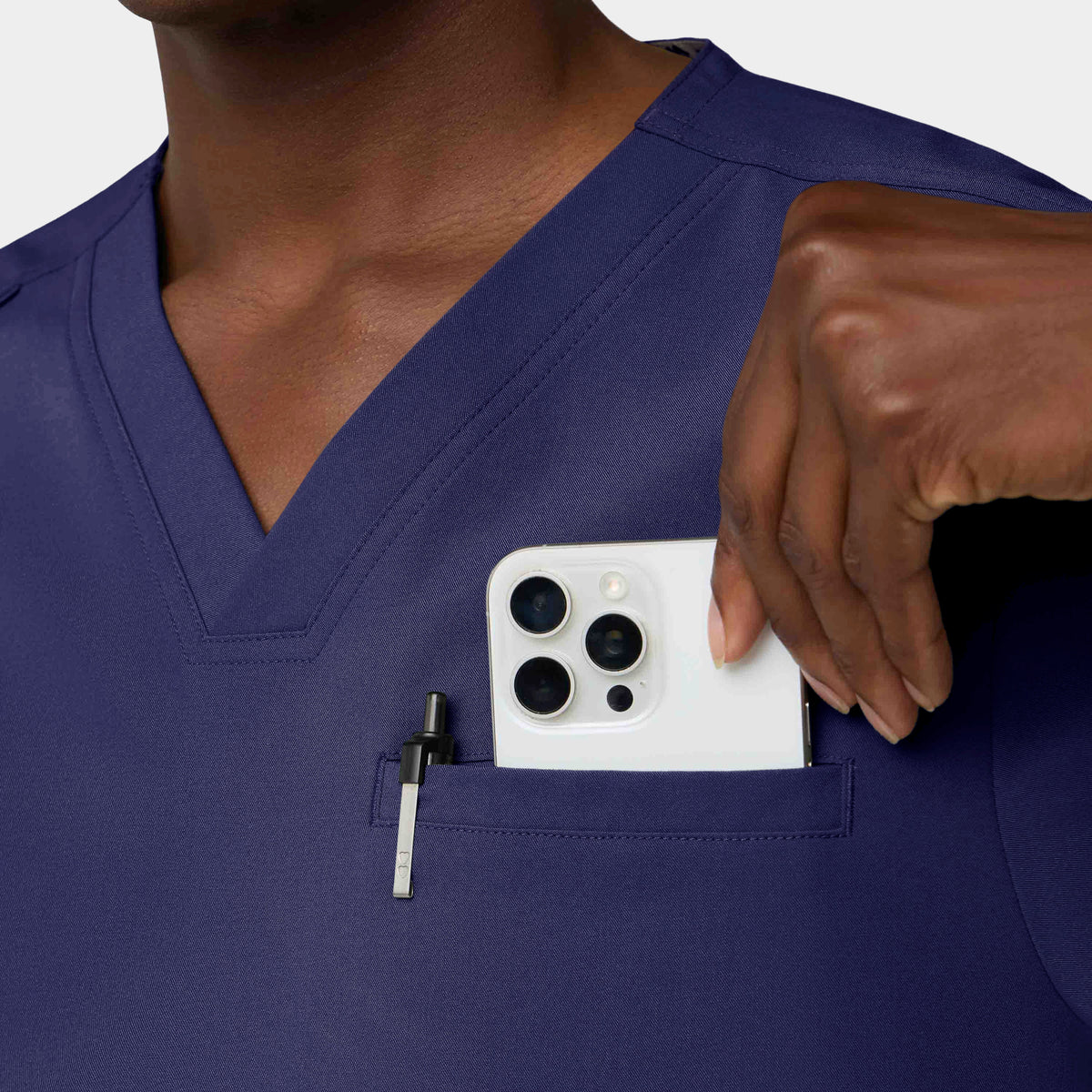 Men's 3-Pocket V-Neck Scrub Top