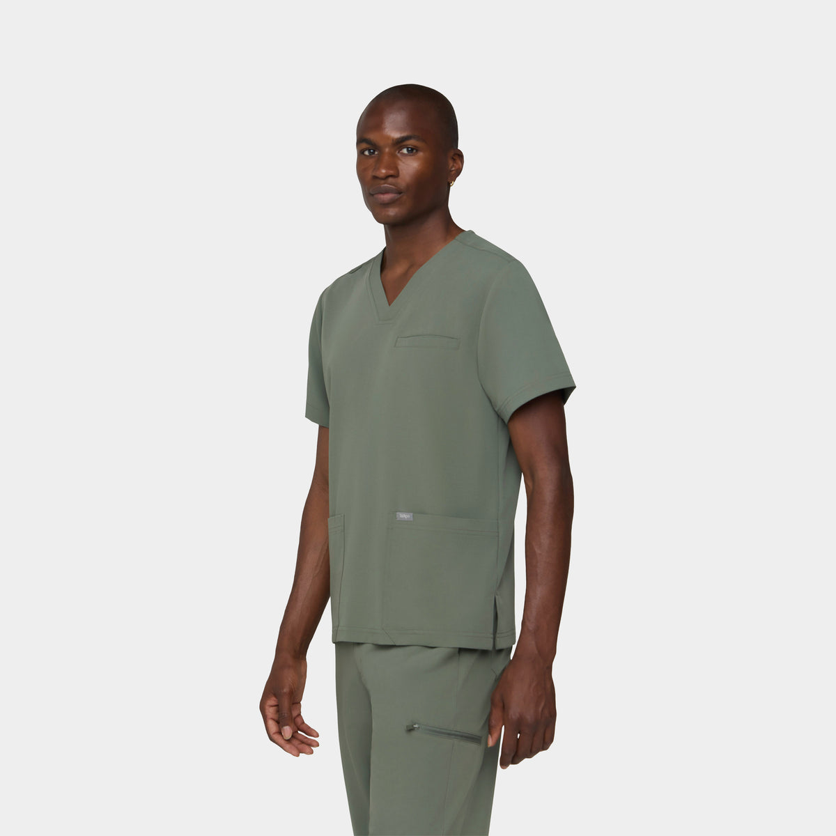 Men's 3-Pocket V-Neck Scrub Top