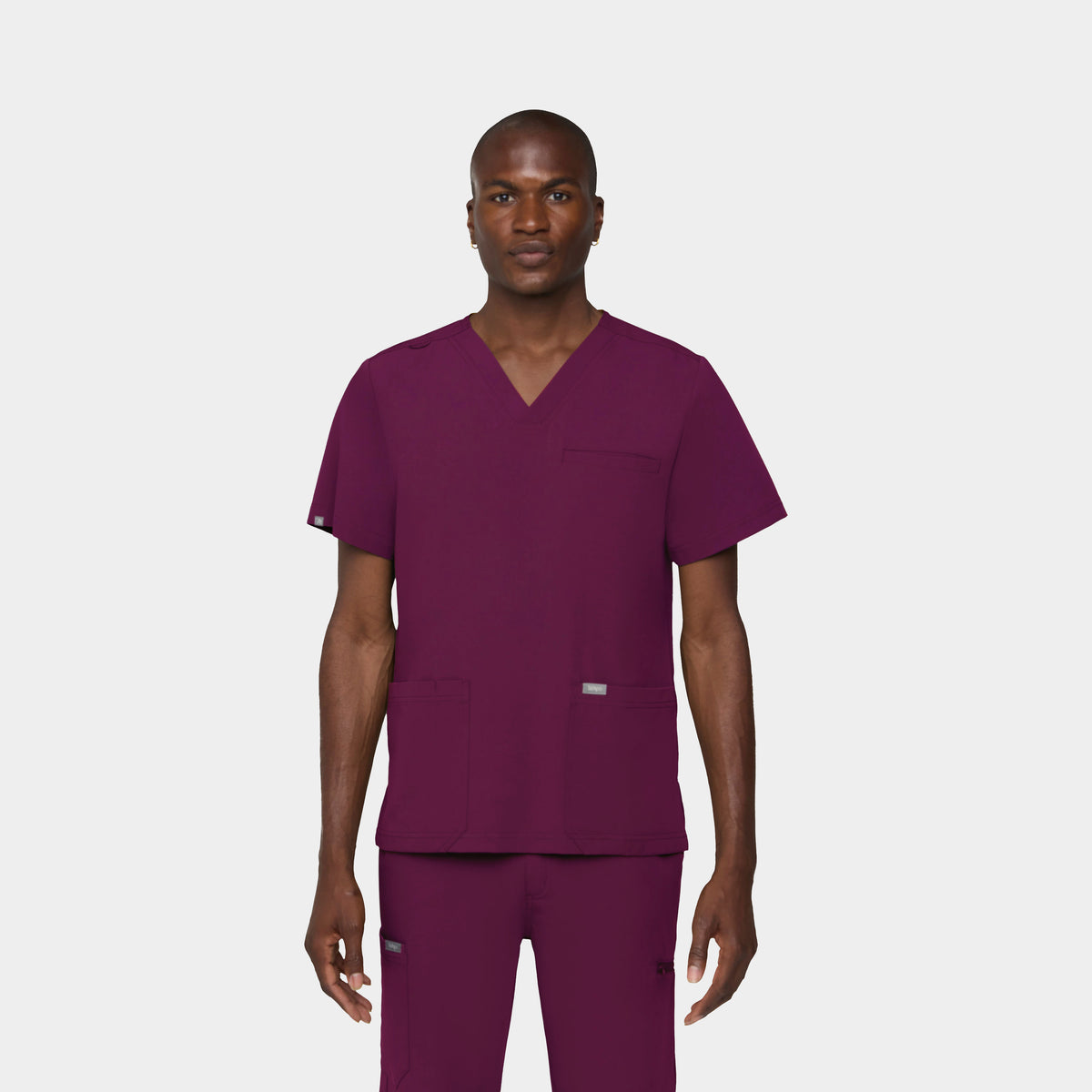 Men's 3-Pocket V-Neck Scrub Top