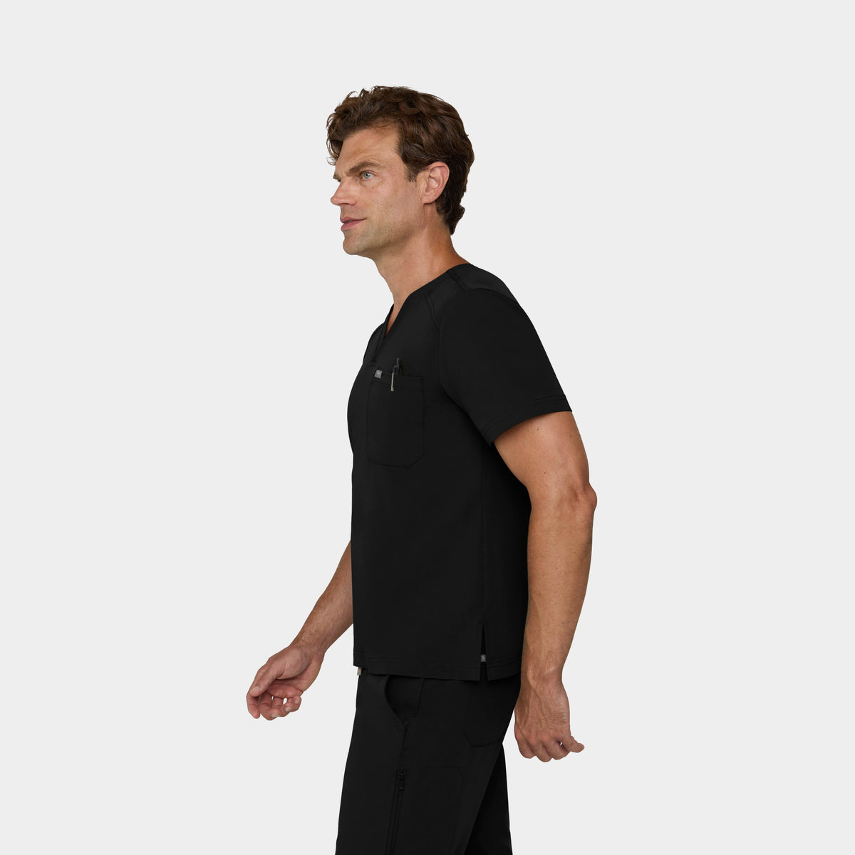 Men's Tuckable 1-Pocket V-Neck Scrub Top