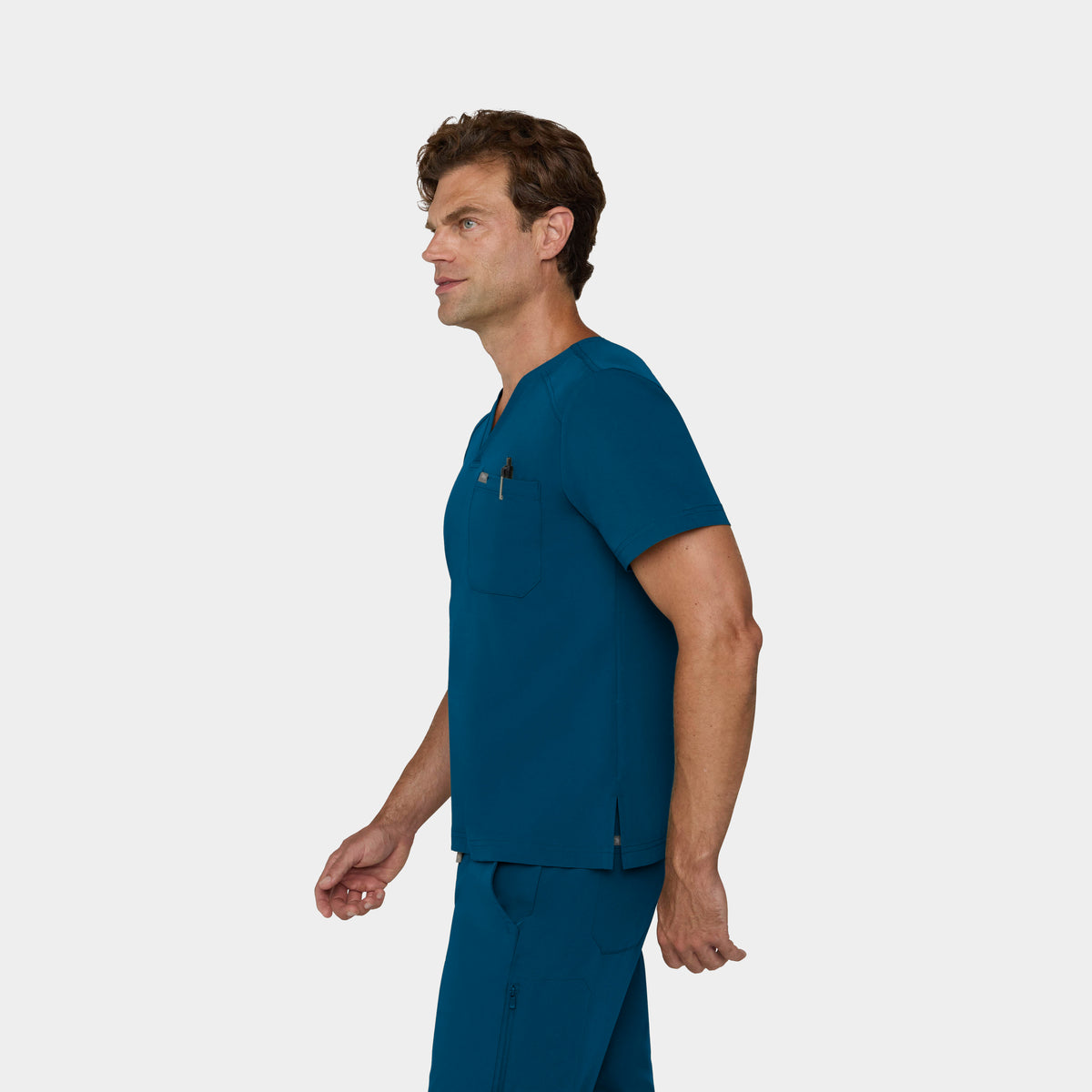 Men's Tuckable 1-Pocket V-Neck Scrub Top
