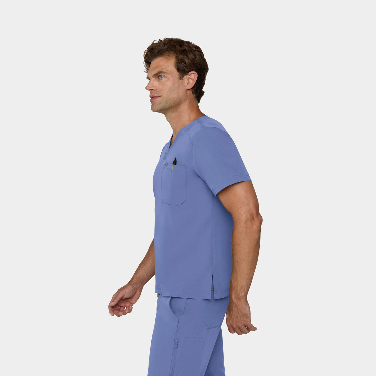 Men's Tuckable 1-Pocket V-Neck Scrub Top