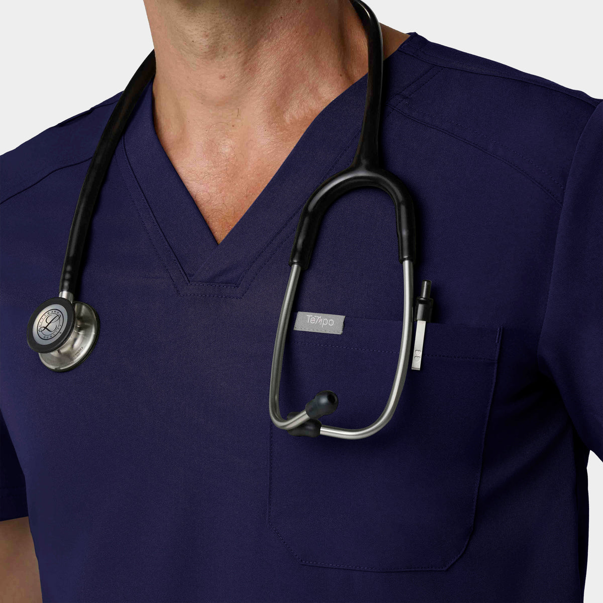 Men's Tuckable 1-Pocket V-Neck Scrub Top