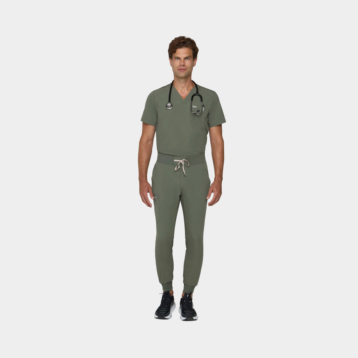 Men's Tuckable 1-Pocket V-Neck Scrub Top