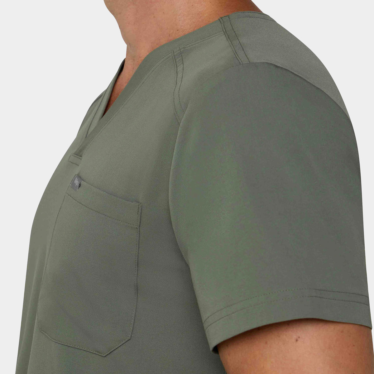 Men's Tuckable 1-Pocket V-Neck Scrub Top