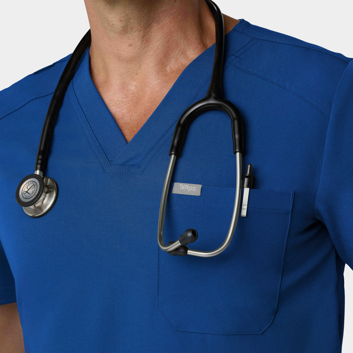 Men's Tuckable 1-Pocket V-Neck Scrub Top