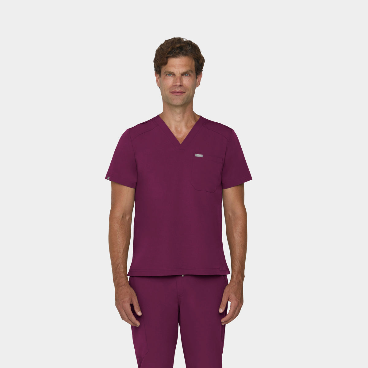 Men's Tuckable 1-Pocket V-Neck Scrub Top