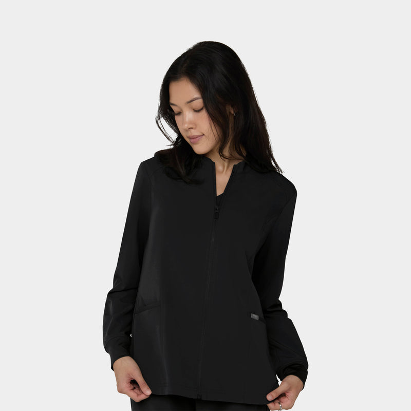 Women's Full-Zip Track Scrub Jacket