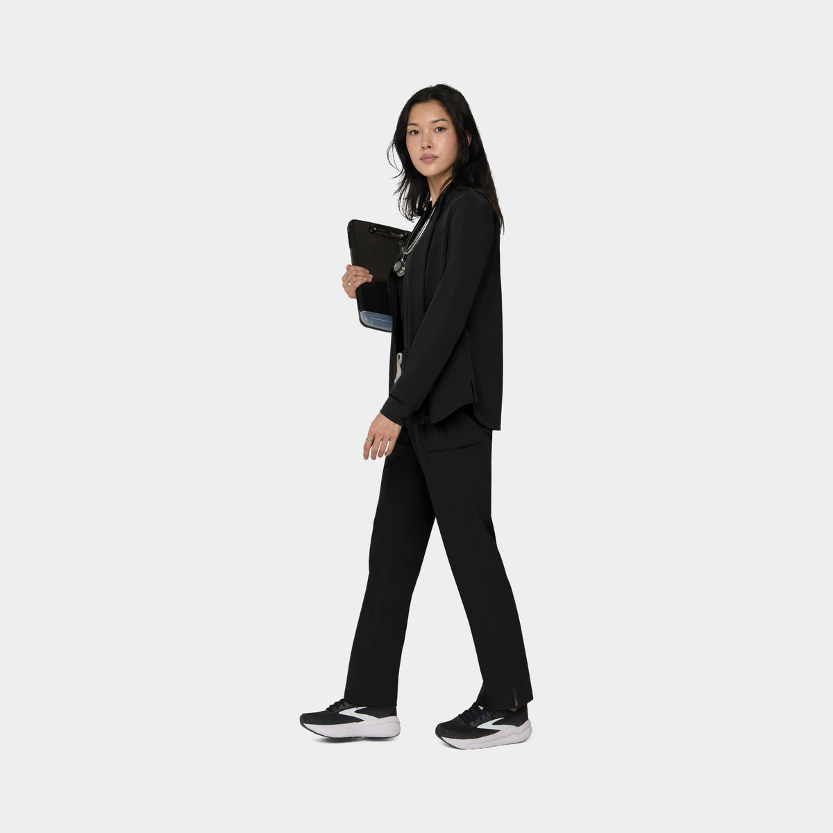 Women's Full-Zip Track Scrub Jacket