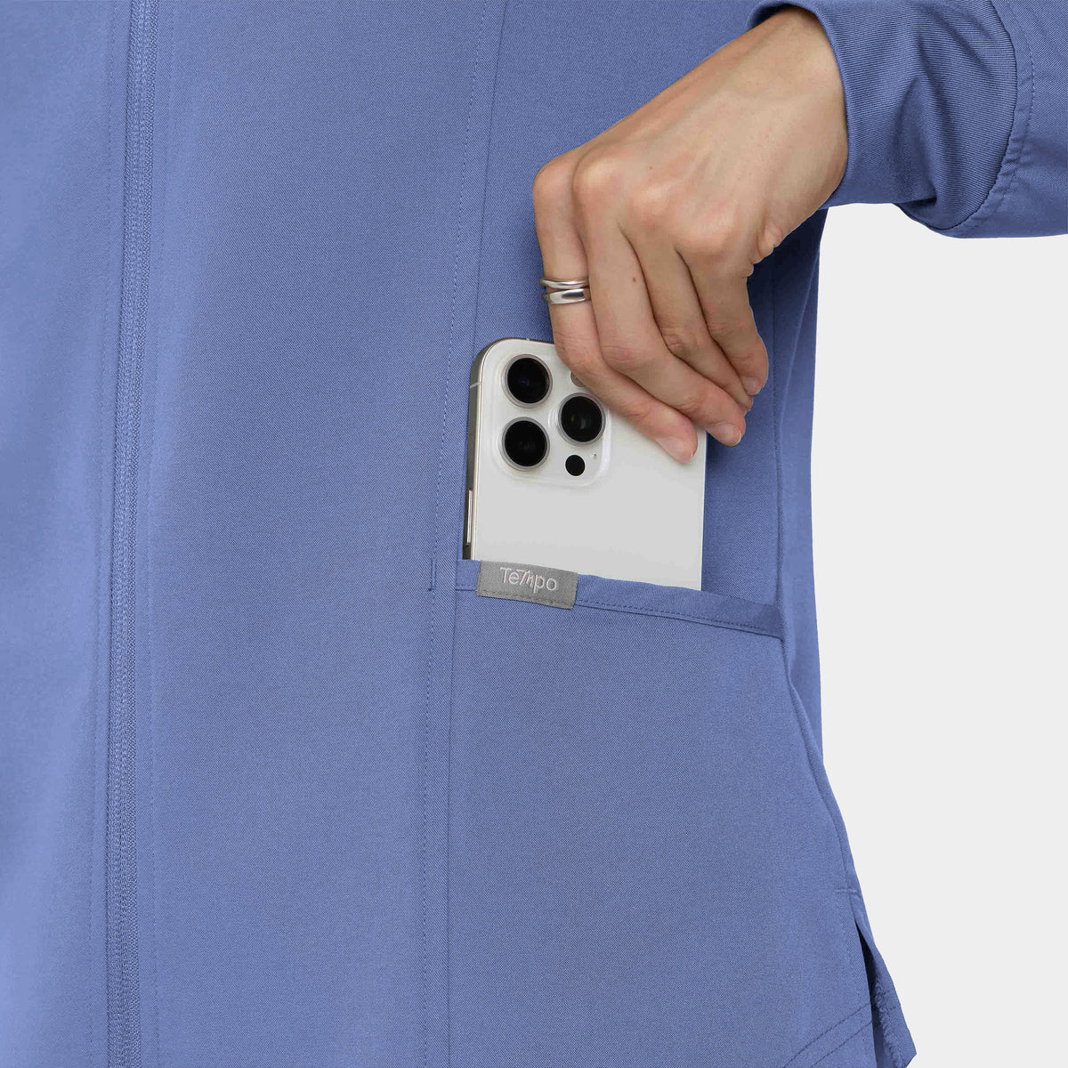 Women's Full-Zip Track Scrub Jacket