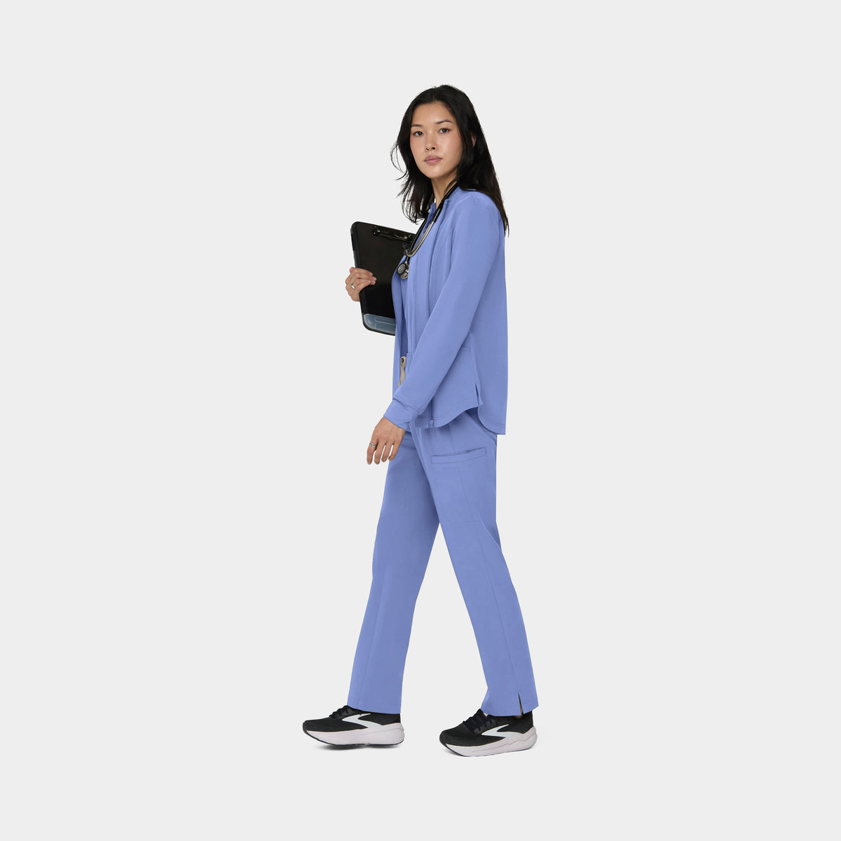 Women's Full-Zip Track Scrub Jacket