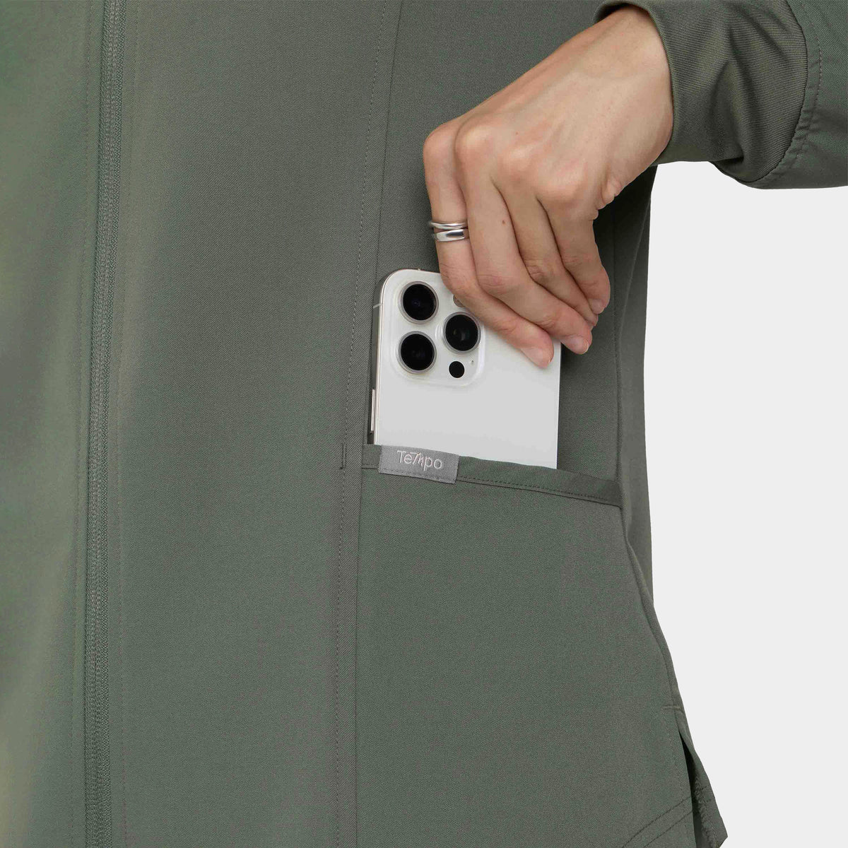 Women's Full-Zip Track Scrub Jacket