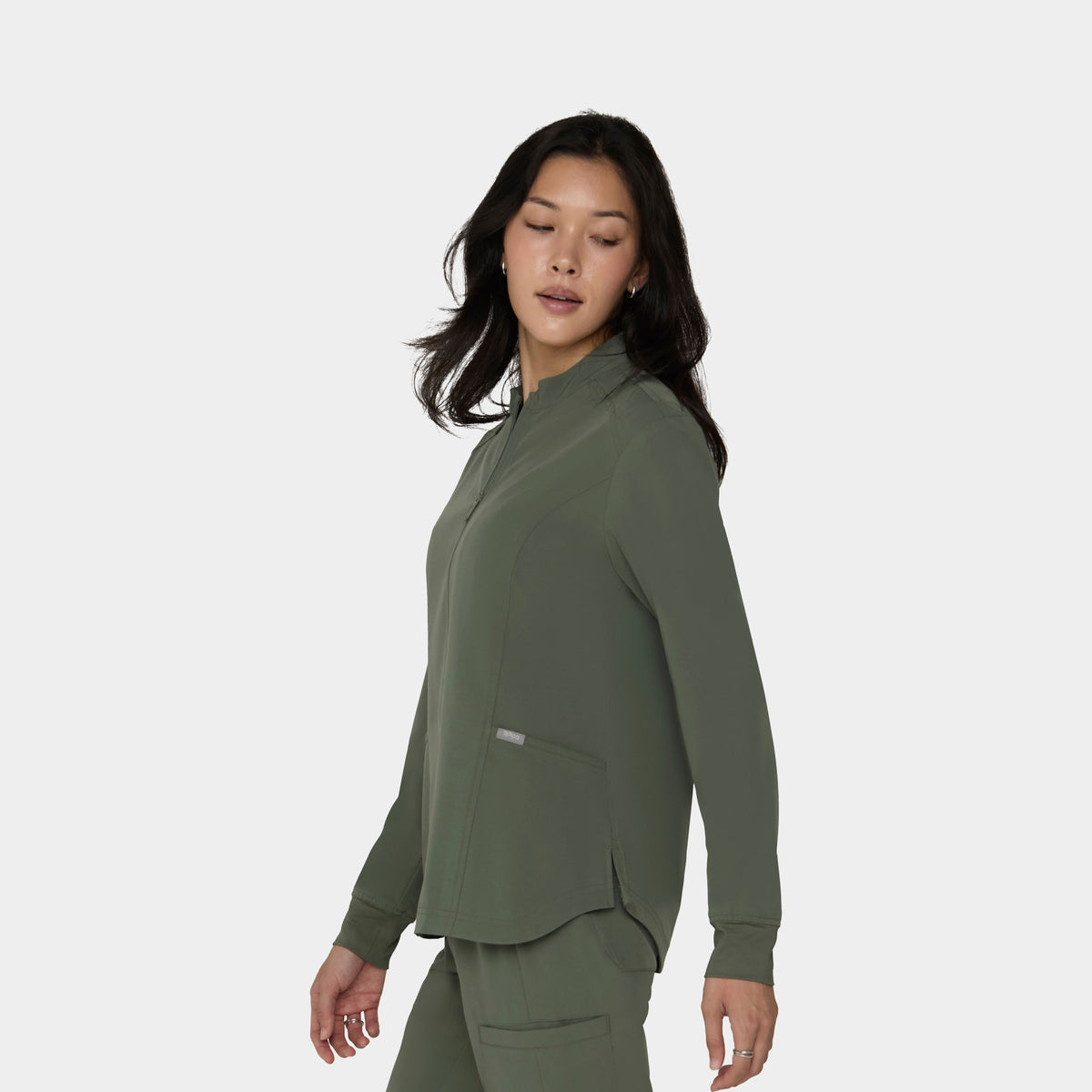 Women's Full-Zip Track Scrub Jacket