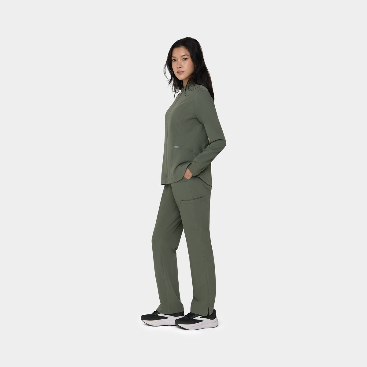 Women's Full-Zip Track Scrub Jacket