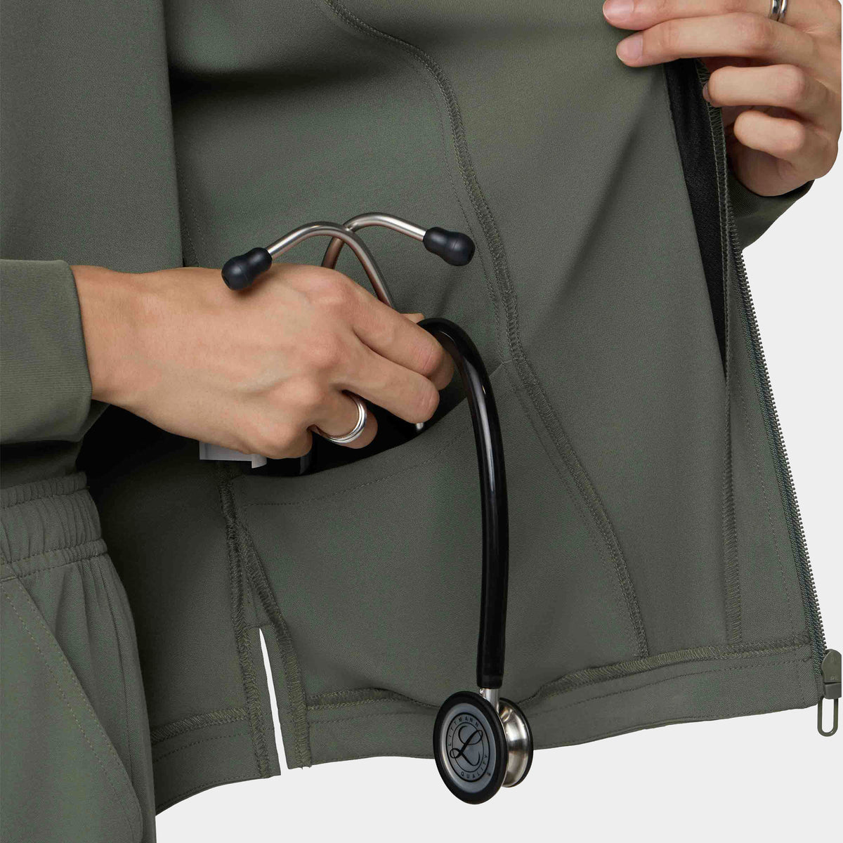 Women's Full-Zip Track Scrub Jacket