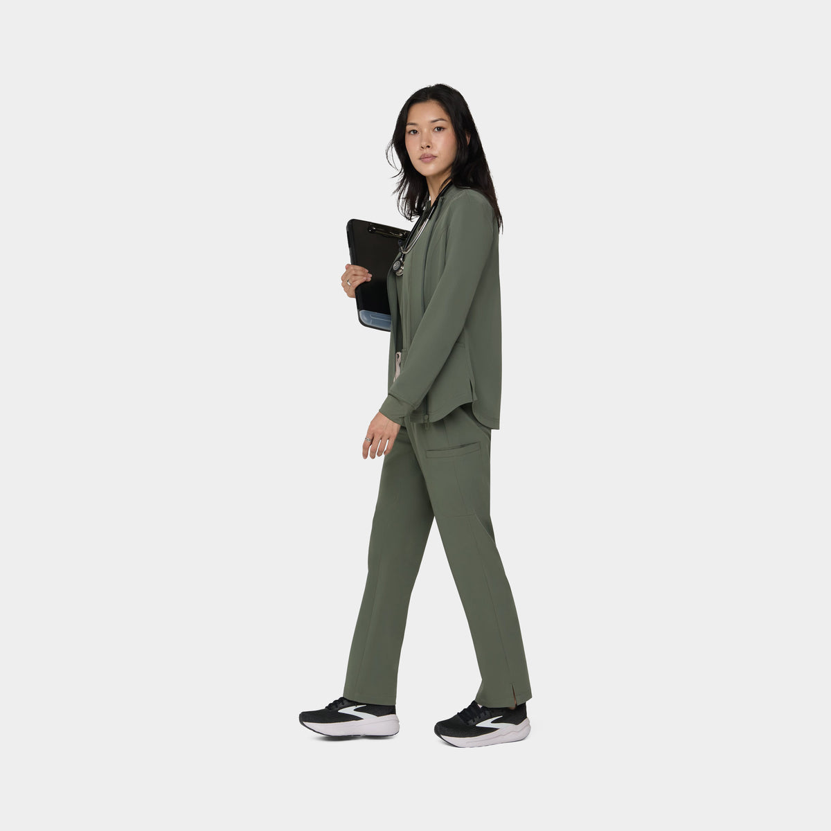 Women's Full-Zip Track Scrub Jacket