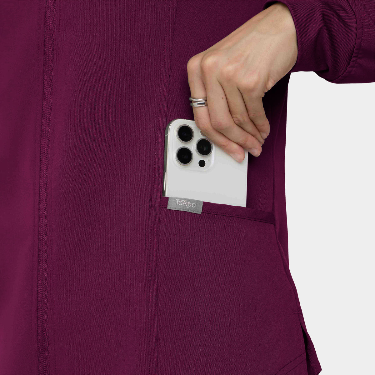 Women's Full-Zip Track Scrub Jacket