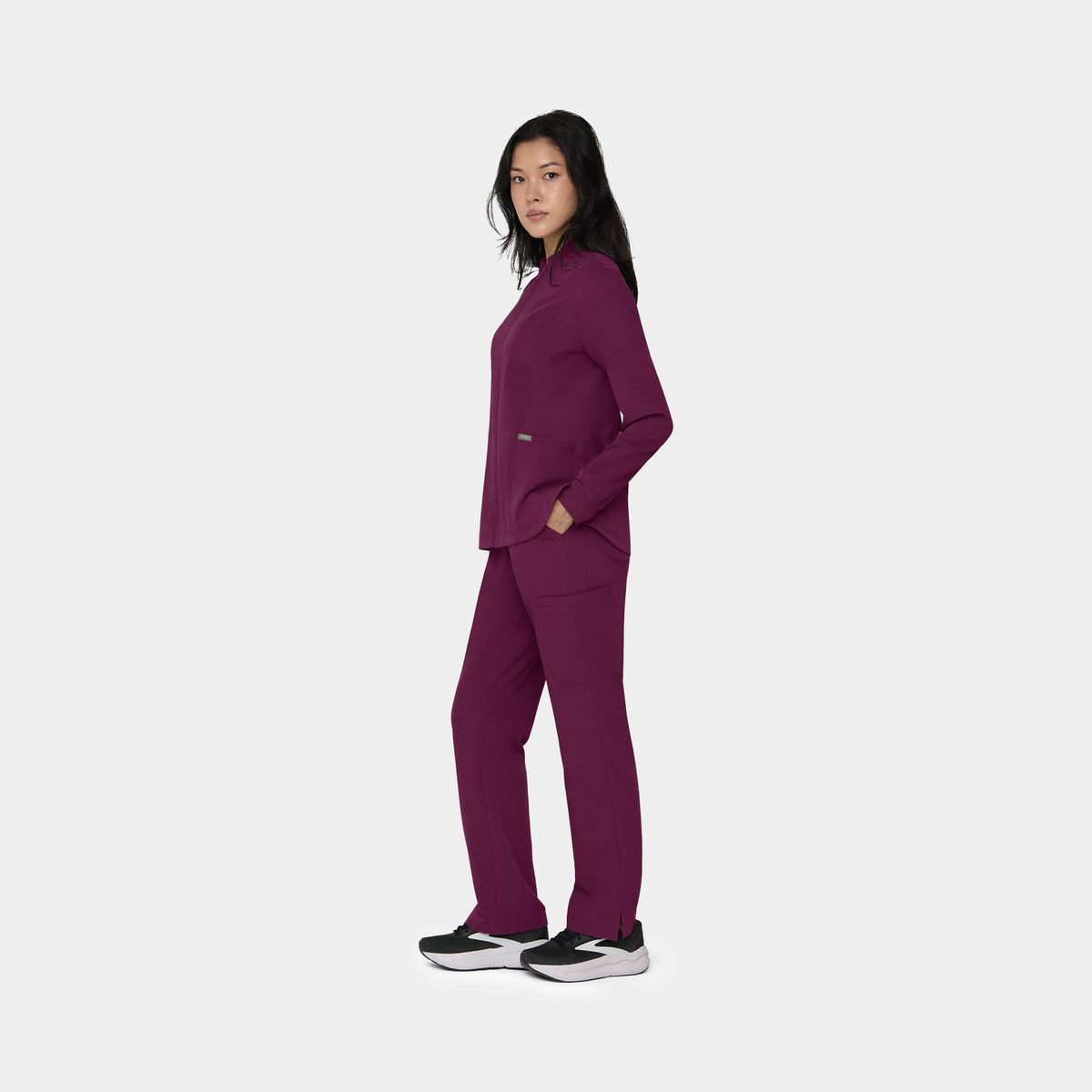 Women's Full-Zip Track Scrub Jacket