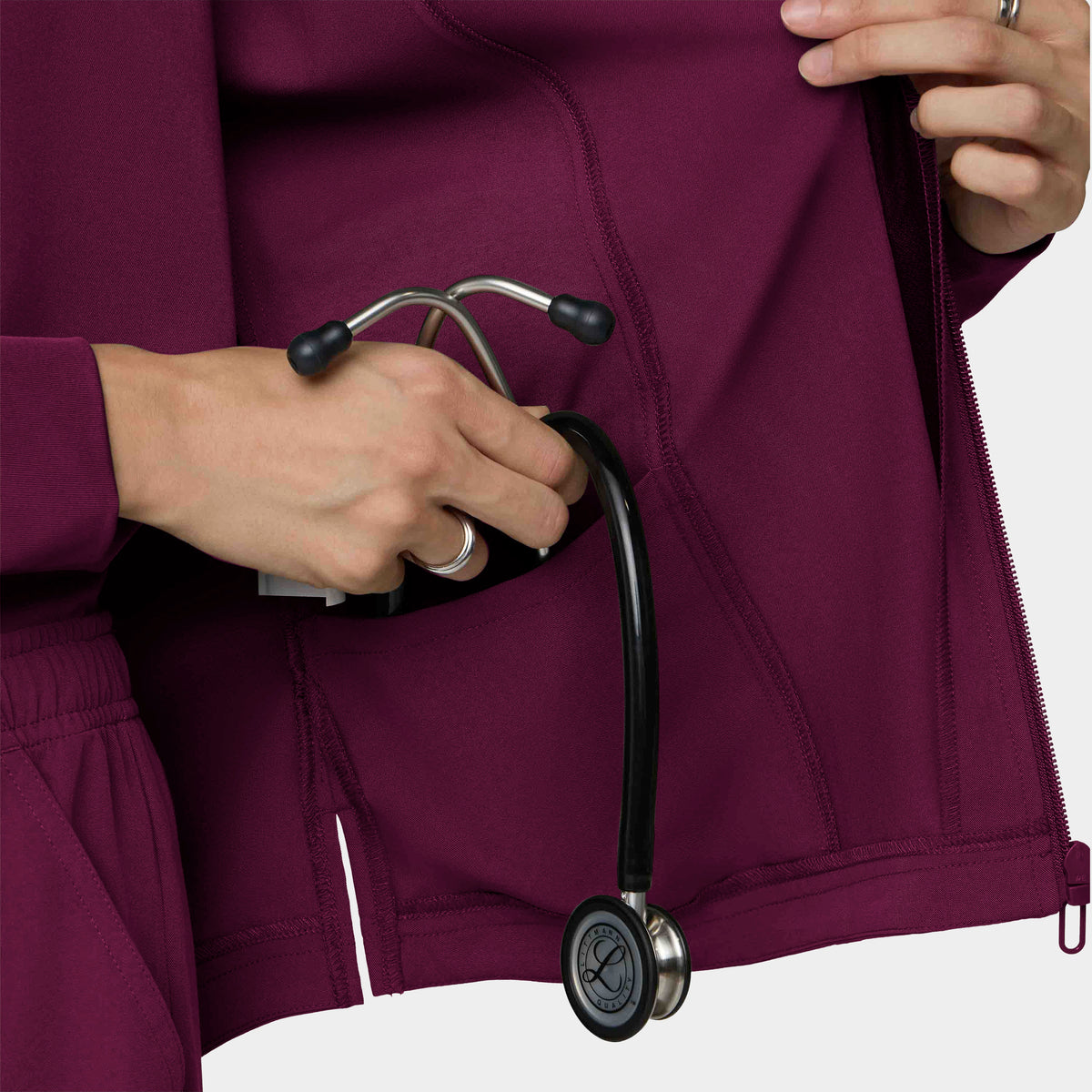Women's Full-Zip Track Scrub Jacket