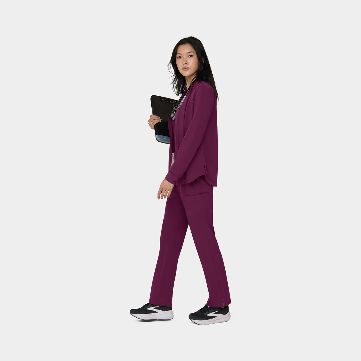 Women's Full-Zip Track Scrub Jacket