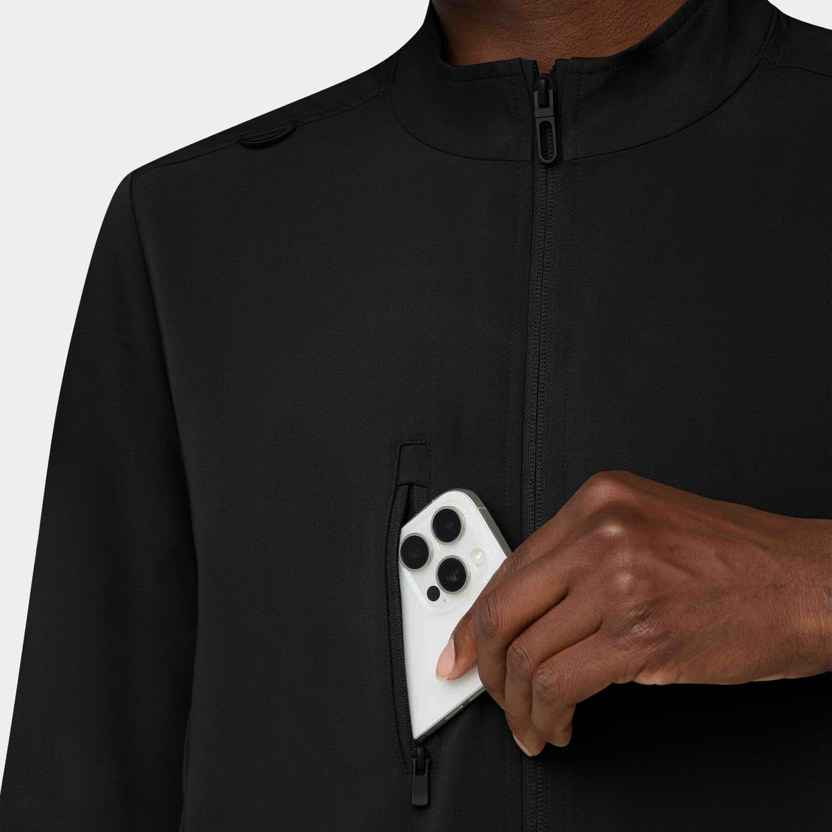 Men's 5-Pocket Full-Zip Track Scrub Jacket