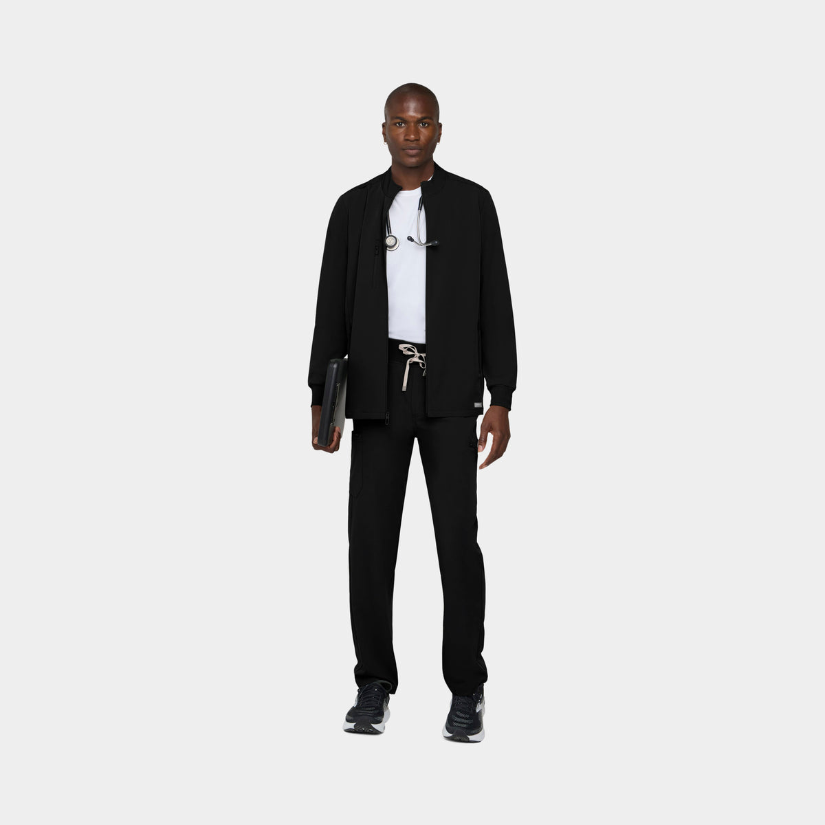 Men's 5-Pocket Full-Zip Track Scrub Jacket
