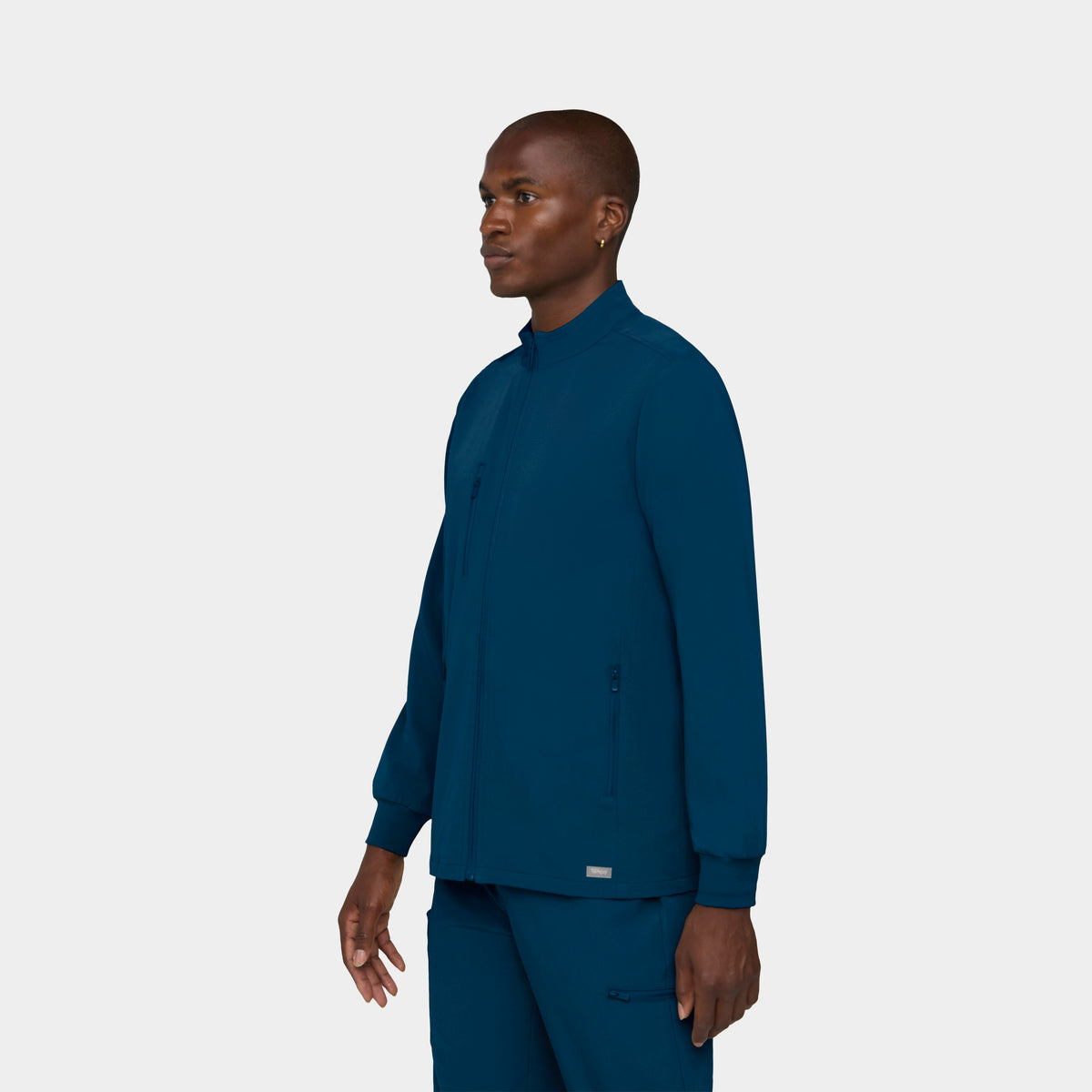 Men's 5-Pocket Full-Zip Track Scrub Jacket
