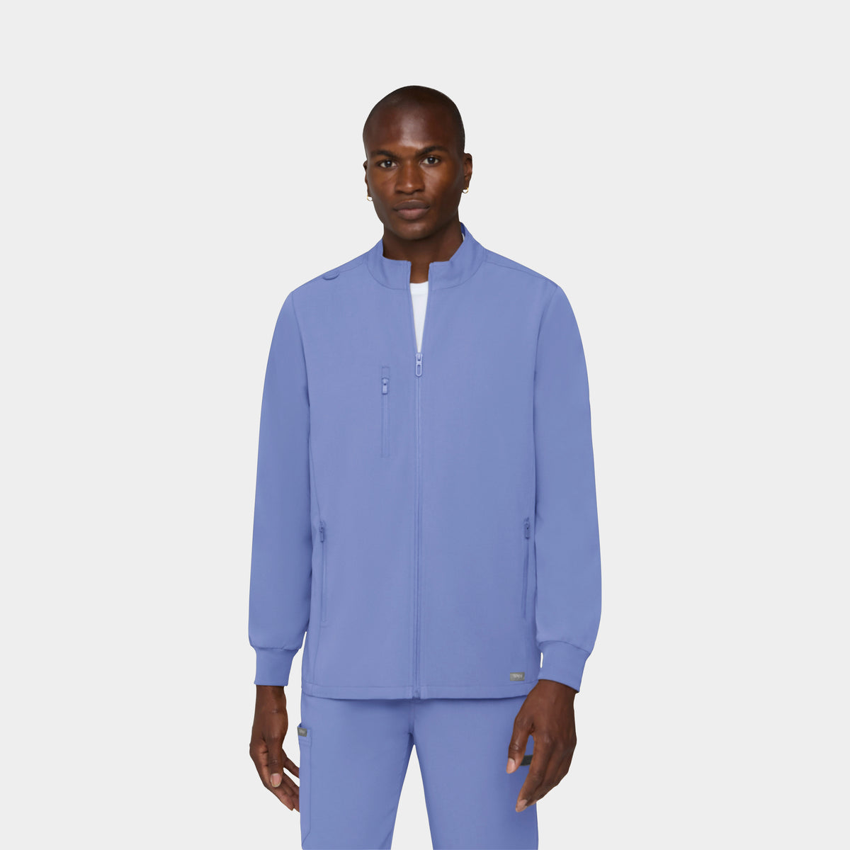 Men's 5-Pocket Full-Zip Track Scrub Jacket