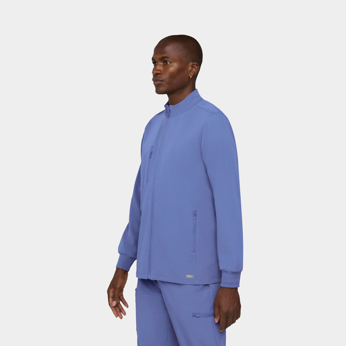 Men's 5-Pocket Full-Zip Track Scrub Jacket