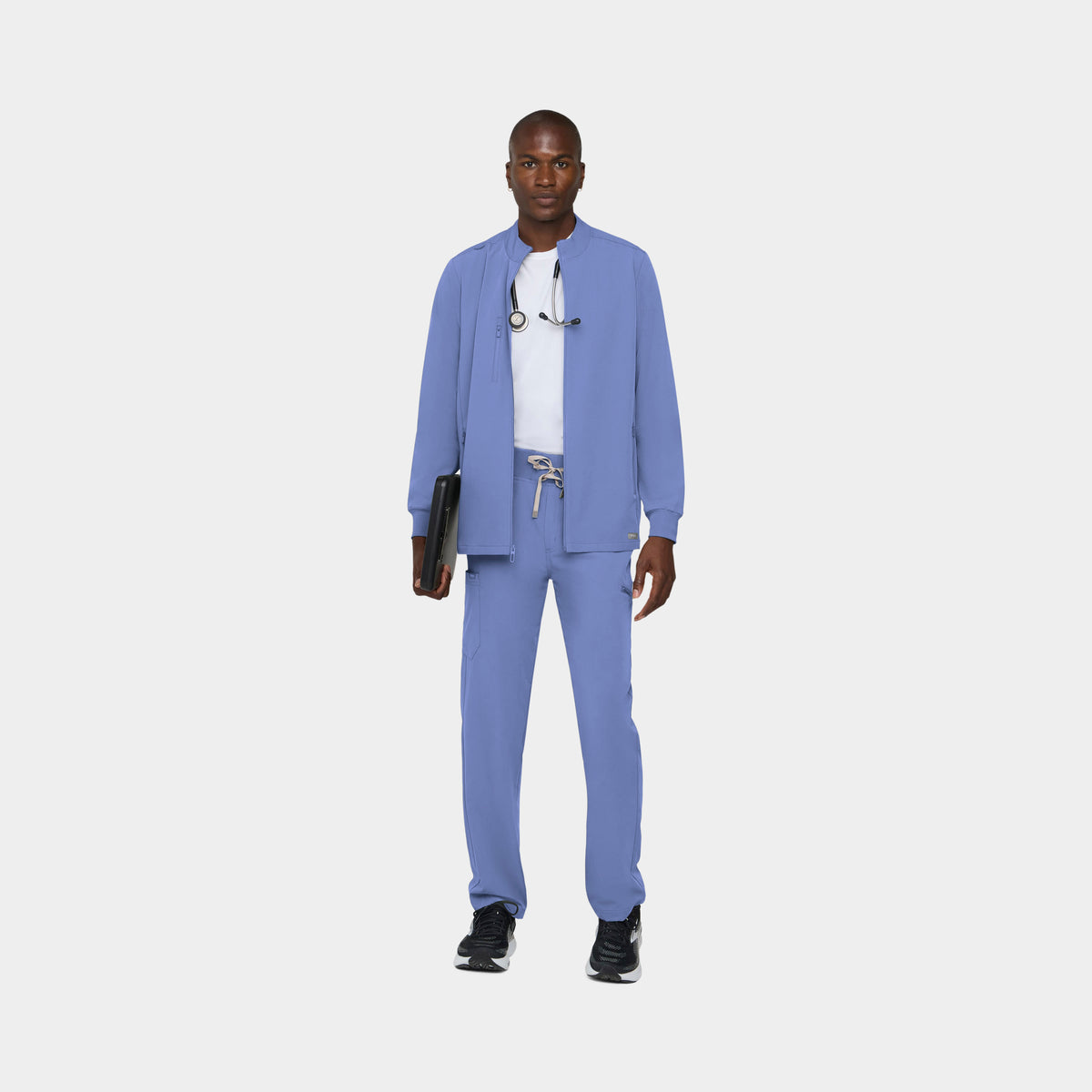 Men's 5-Pocket Full-Zip Track Scrub Jacket