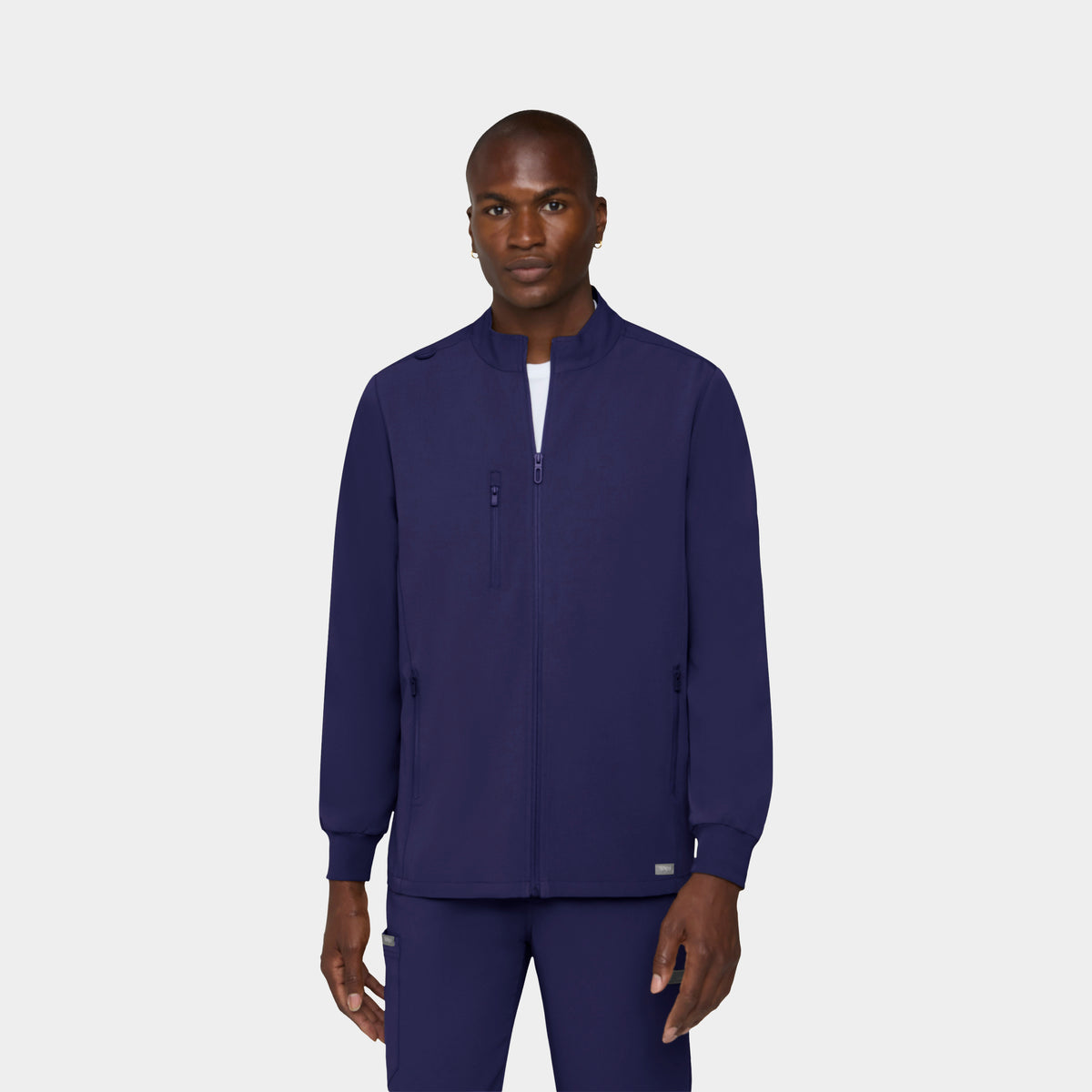 Men's 5-Pocket Full-Zip Track Scrub Jacket