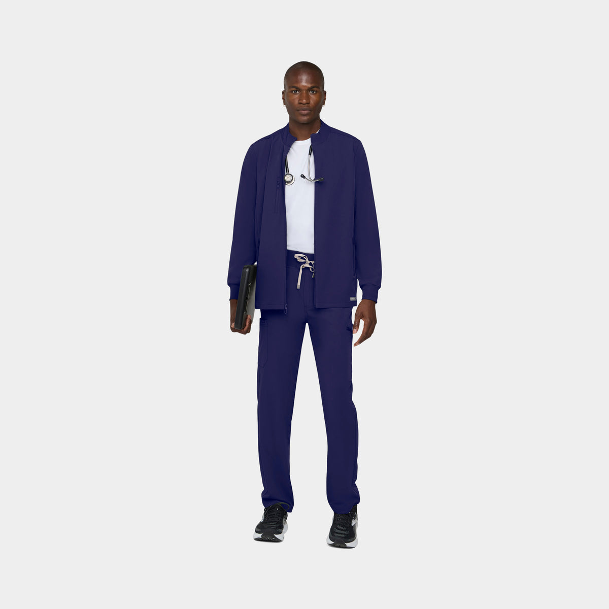 Men's 5-Pocket Full-Zip Track Scrub Jacket