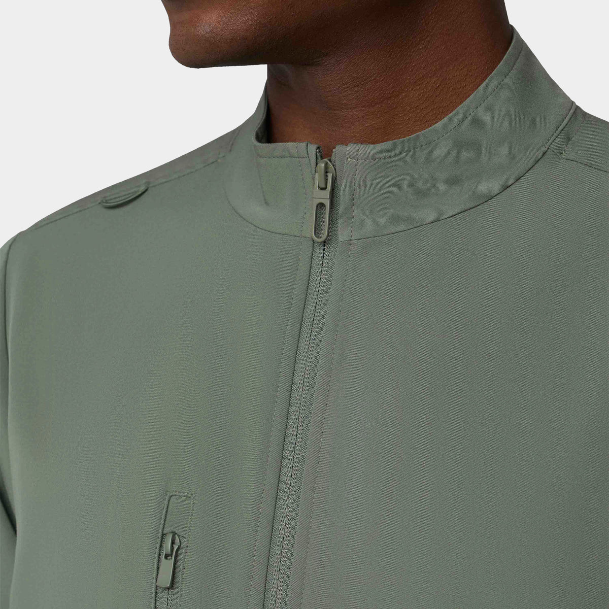 Men's 5-Pocket Full-Zip Track Scrub Jacket
