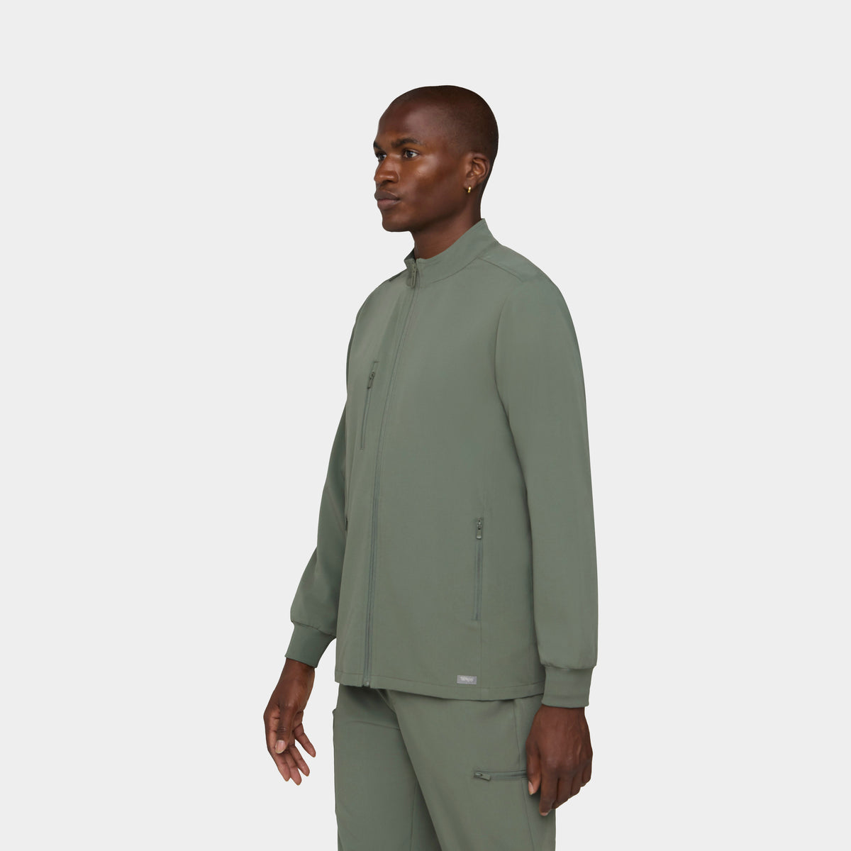 Men's 5-Pocket Full-Zip Track Scrub Jacket