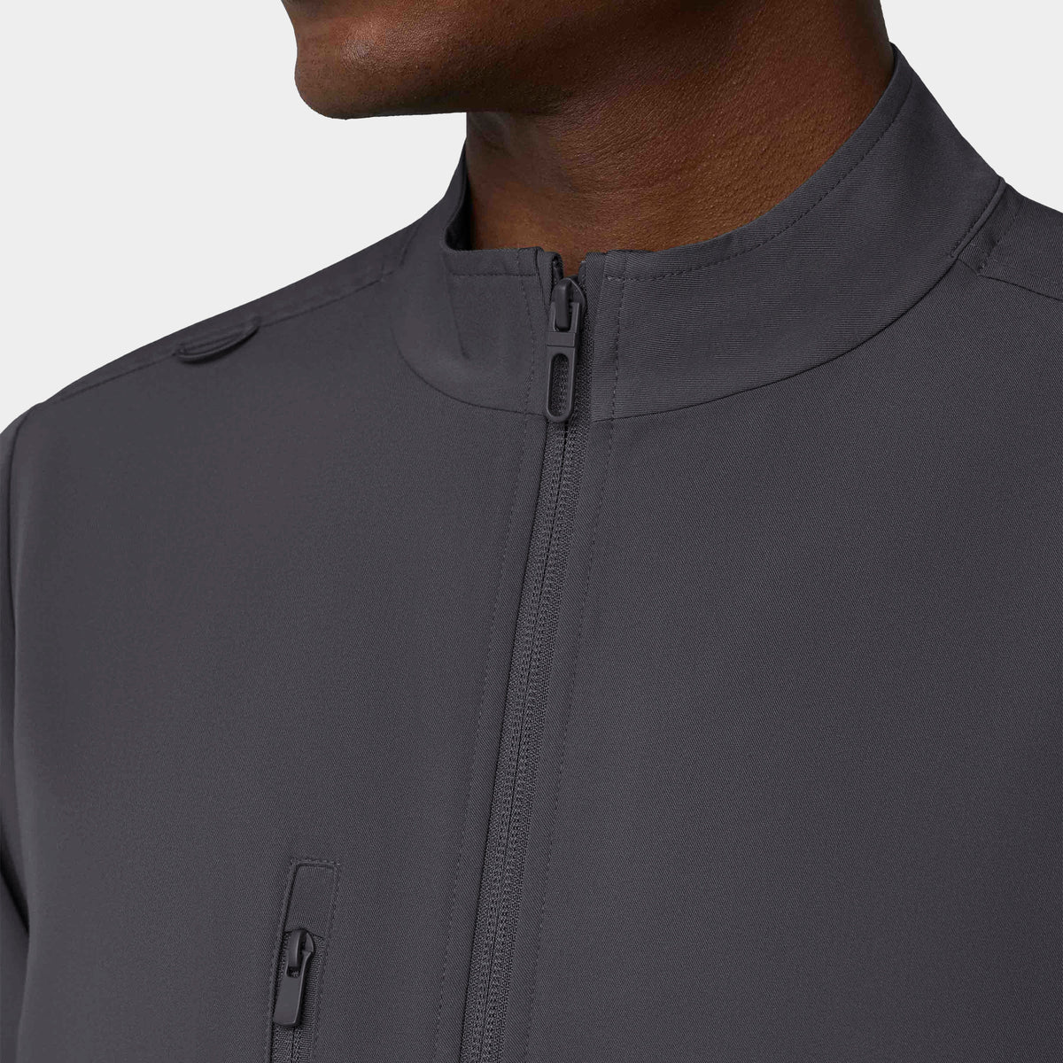Men's 5-Pocket Full-Zip Track Scrub Jacket