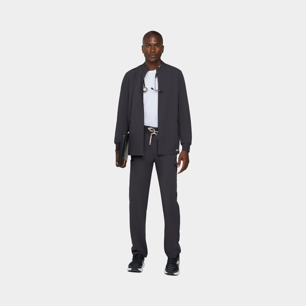 Men's 5-Pocket Full-Zip Track Scrub Jacket