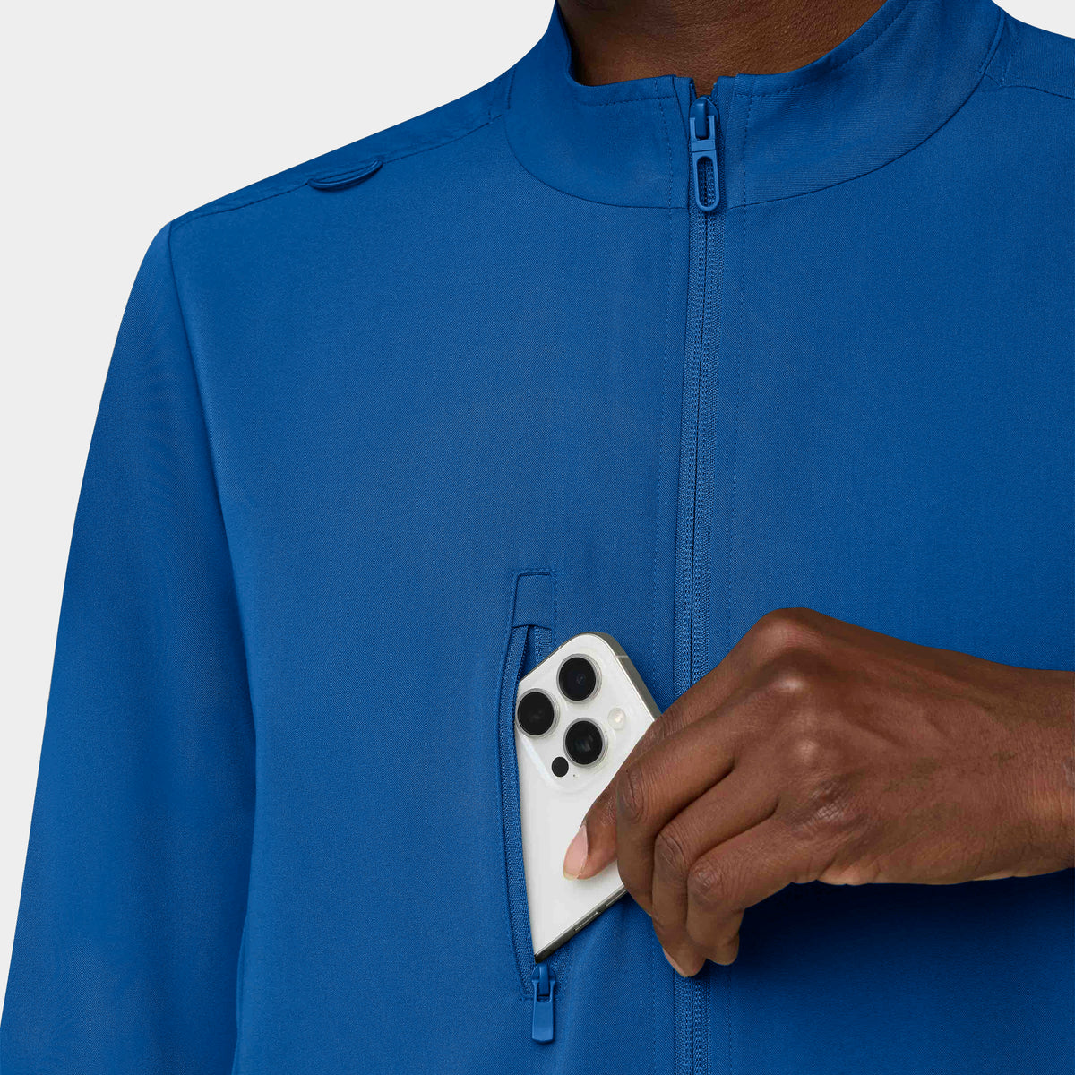 Men's 5-Pocket Full-Zip Track Scrub Jacket