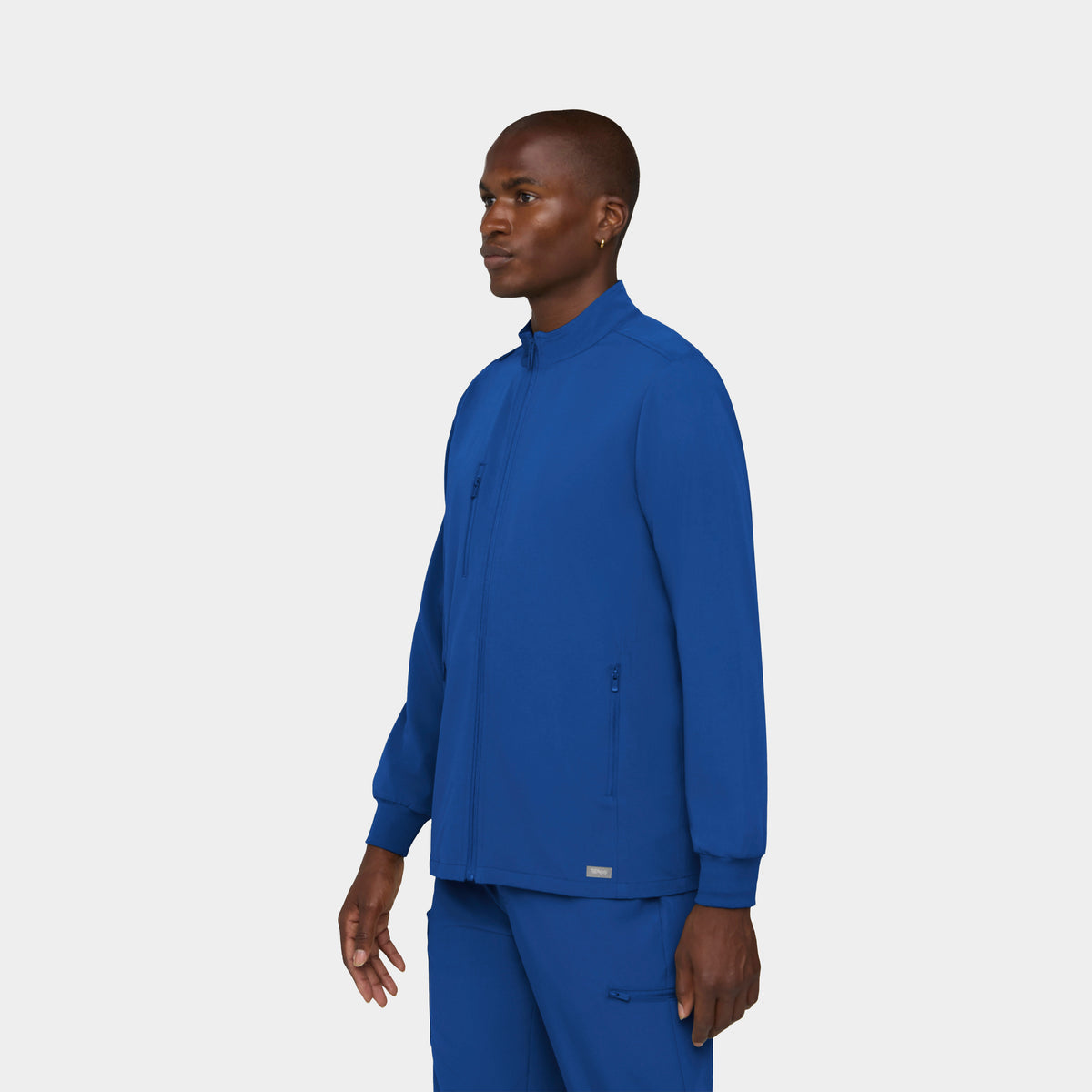 Men's 5-Pocket Full-Zip Track Scrub Jacket