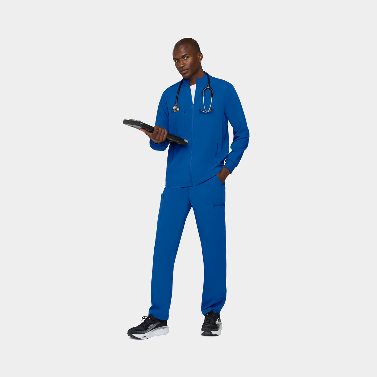 Men's 5-Pocket Full-Zip Track Scrub Jacket