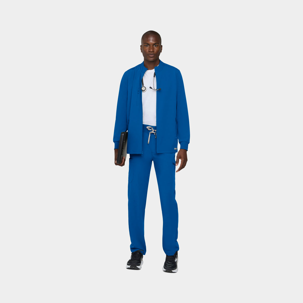 Men's 5-Pocket Full-Zip Track Scrub Jacket